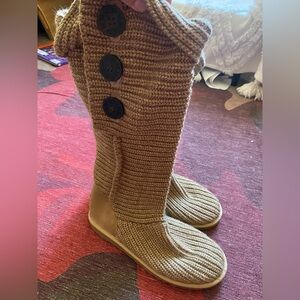 UGG Tan Knit Boots